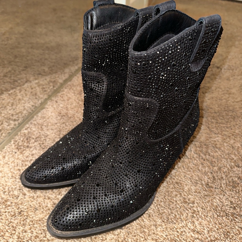sparkle black cowboy boots - Picture 3 of 3